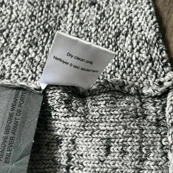 Monk & Lou | Grey cotton and wool blend knit cardigan - Picture 9 of 10